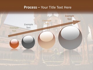 A Large Building With Arches And A Clock Tower PowerPoint Template
