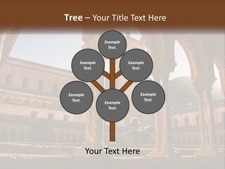 A Large Building With Arches And A Clock Tower PowerPoint Template