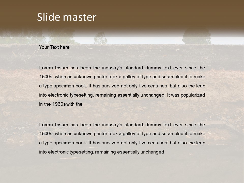 A Water Source With A Tree In The Background PowerPoint Template