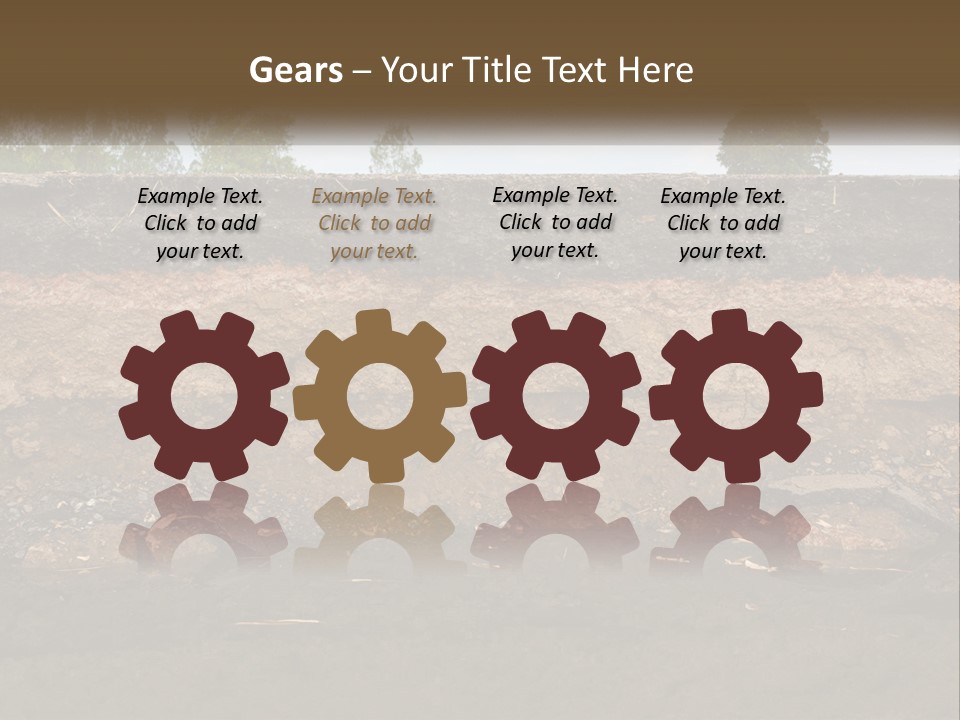 A Water Source With A Tree In The Background PowerPoint Template