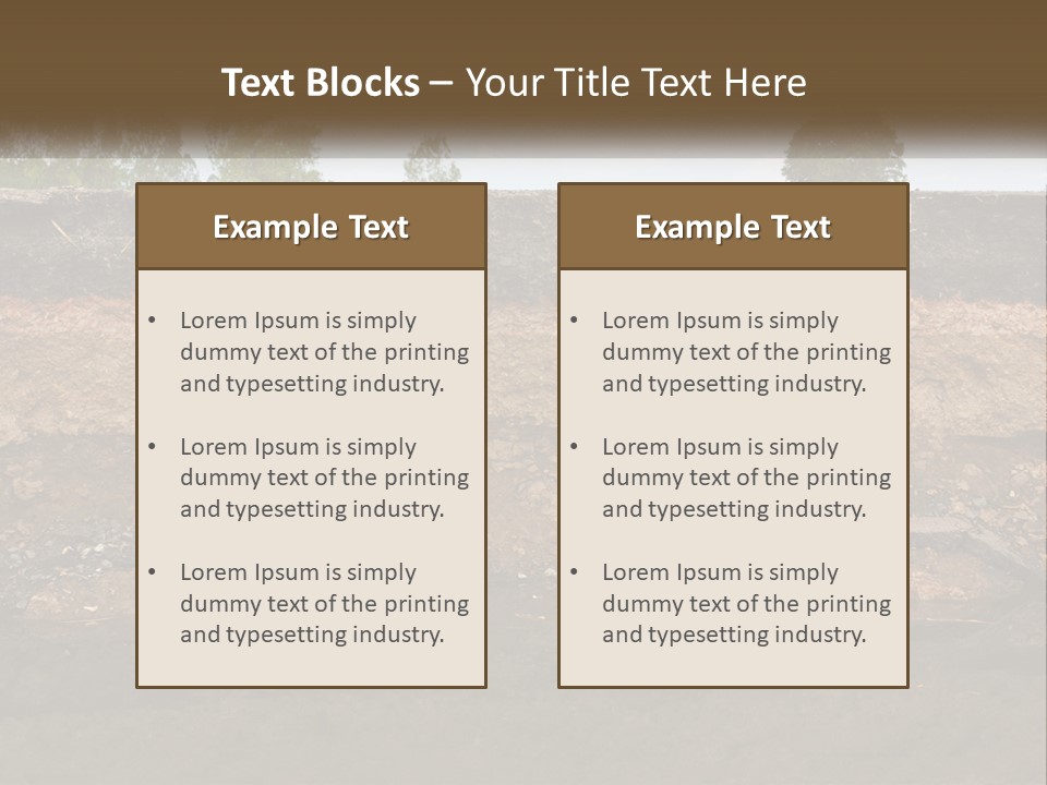 A Water Source With A Tree In The Background PowerPoint Template