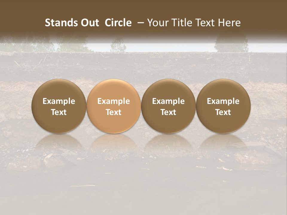 A Water Source With A Tree In The Background PowerPoint Template