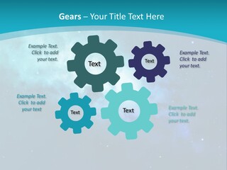 A Blue And Purple Background With Stars In The Sky PowerPoint Template