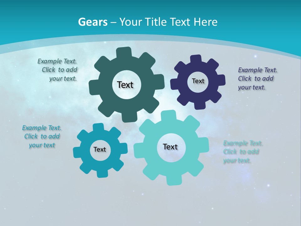 A Blue And Purple Background With Stars In The Sky PowerPoint Template