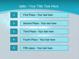 A Blue And Purple Background With Stars In The Sky PowerPoint Template