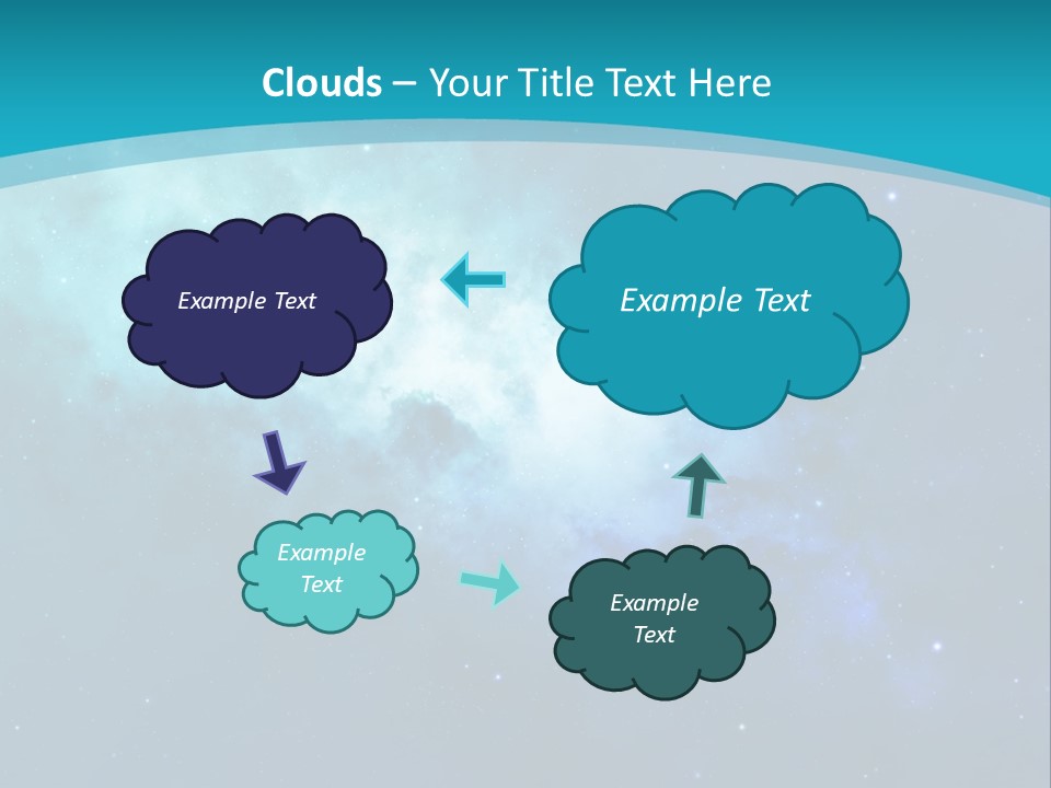 A Blue And Purple Background With Stars In The Sky PowerPoint Template