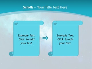 A Blue And Purple Background With Stars In The Sky PowerPoint Template