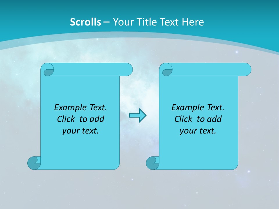 A Blue And Purple Background With Stars In The Sky PowerPoint Template
