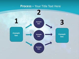 A Blue And Purple Background With Stars In The Sky PowerPoint Template