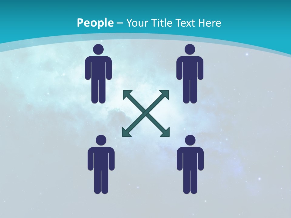 A Blue And Purple Background With Stars In The Sky PowerPoint Template