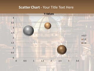 A City Street With Buildings And A Dome On Top PowerPoint Template