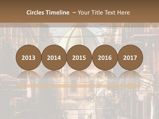 A City Street With Buildings And A Dome On Top PowerPoint Template