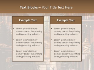 A City Street With Buildings And A Dome On Top PowerPoint Template