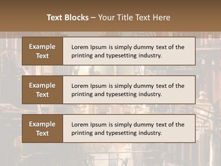 A City Street With Buildings And A Dome On Top PowerPoint Template