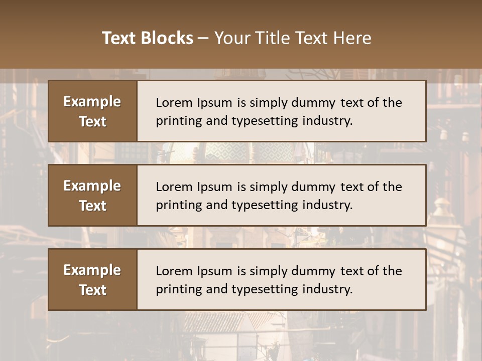 A City Street With Buildings And A Dome On Top PowerPoint Template