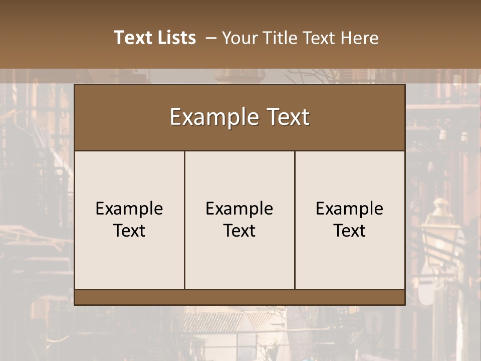 A City Street With Buildings And A Dome On Top PowerPoint Template