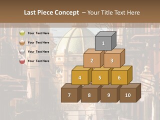 A City Street With Buildings And A Dome On Top PowerPoint Template