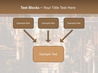 A City Street With Buildings And A Dome On Top PowerPoint Template