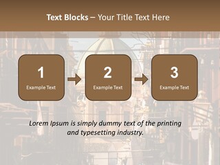 A City Street With Buildings And A Dome On Top PowerPoint Template