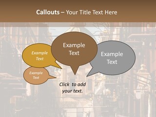 A City Street With Buildings And A Dome On Top PowerPoint Template