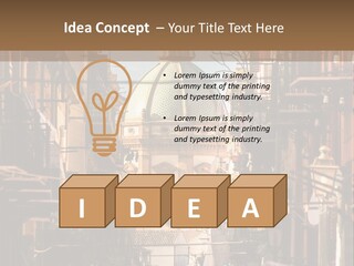 A City Street With Buildings And A Dome On Top PowerPoint Template