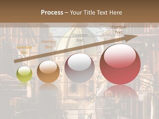 A City Street With Buildings And A Dome On Top PowerPoint Template