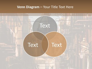 A City Street With Buildings And A Dome On Top PowerPoint Template