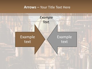 A City Street With Buildings And A Dome On Top PowerPoint Template