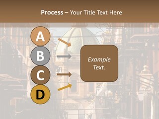 A City Street With Buildings And A Dome On Top PowerPoint Template