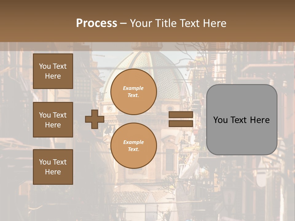 A City Street With Buildings And A Dome On Top PowerPoint Template