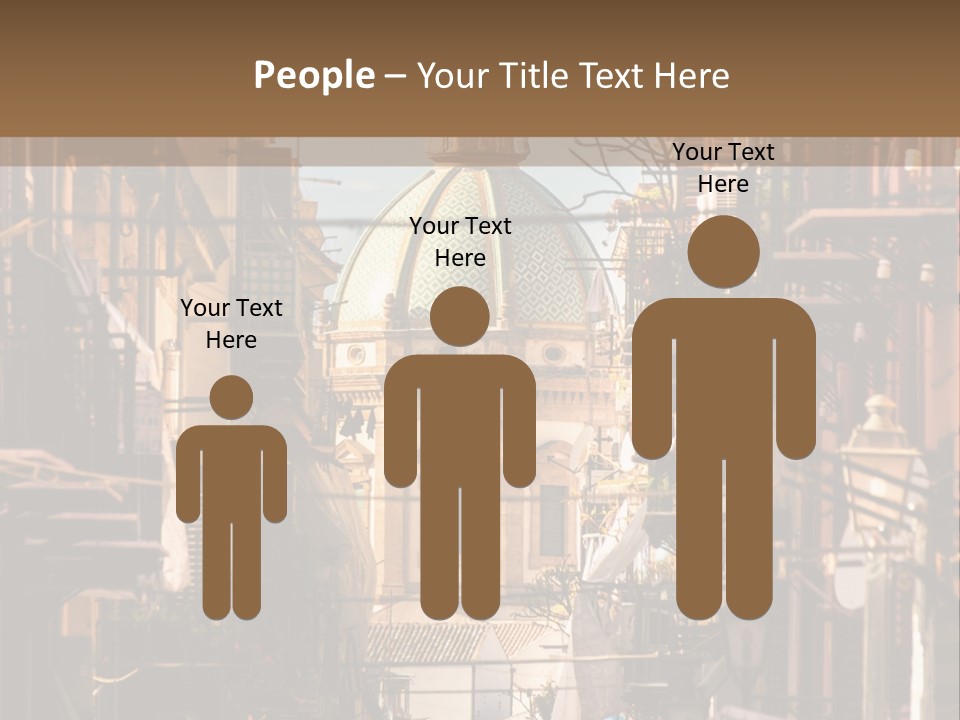 A City Street With Buildings And A Dome On Top PowerPoint Template