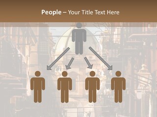 A City Street With Buildings And A Dome On Top PowerPoint Template
