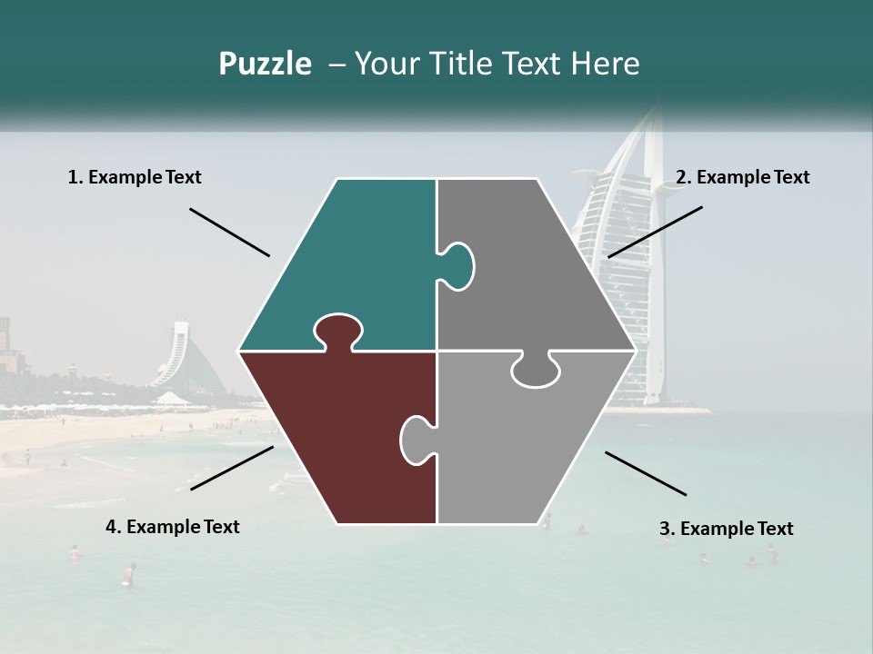 A Picture Of A Beach With A Very Tall Building In The Background PowerPoint Template