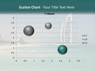 A Picture Of A Beach With A Very Tall Building In The Background PowerPoint Template