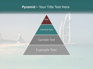 A Picture Of A Beach With A Very Tall Building In The Background PowerPoint Template