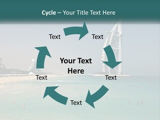 A Picture Of A Beach With A Very Tall Building In The Background PowerPoint Template