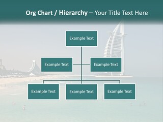 A Picture Of A Beach With A Very Tall Building In The Background PowerPoint Template