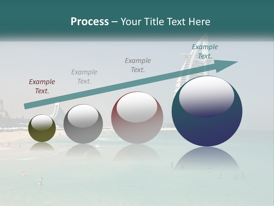 A Picture Of A Beach With A Very Tall Building In The Background PowerPoint Template