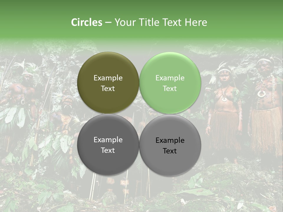 A Group Of Native People Standing In Front Of A Cave PowerPoint Template