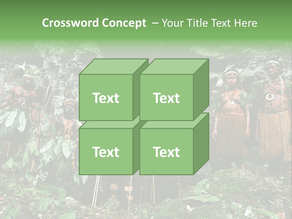 A Group Of Native People Standing In Front Of A Cave PowerPoint Template