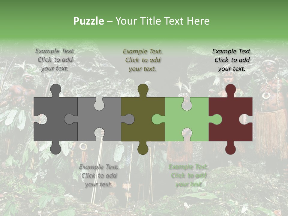 A Group Of Native People Standing In Front Of A Cave PowerPoint Template