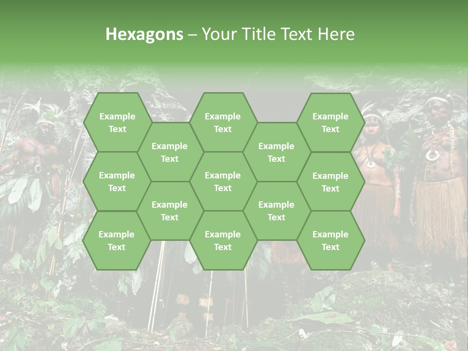 A Group Of Native People Standing In Front Of A Cave PowerPoint Template