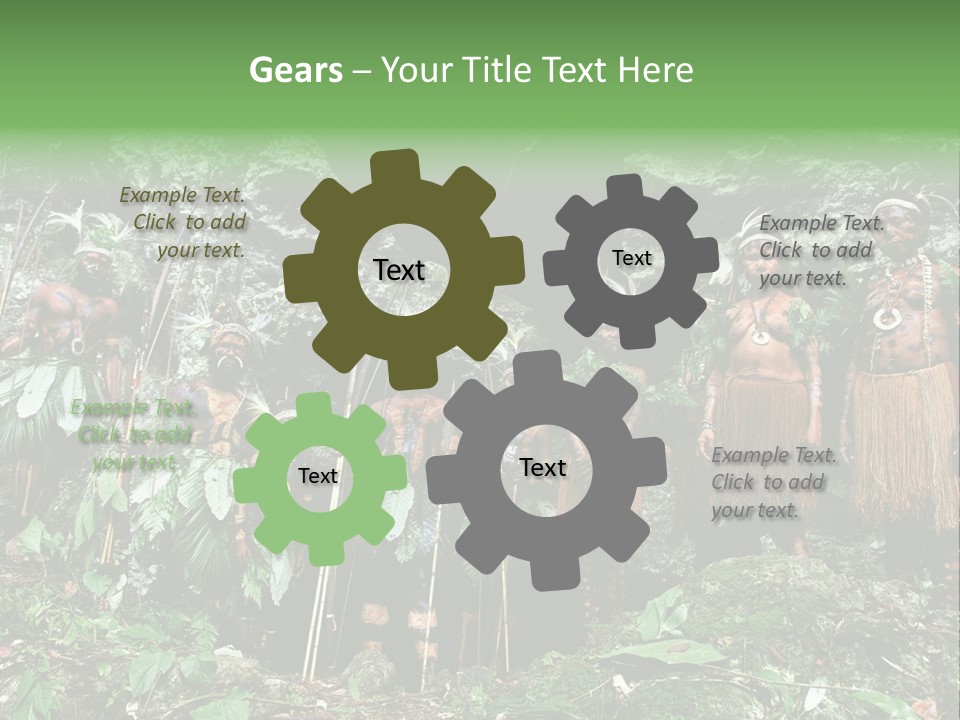 A Group Of Native People Standing In Front Of A Cave PowerPoint Template