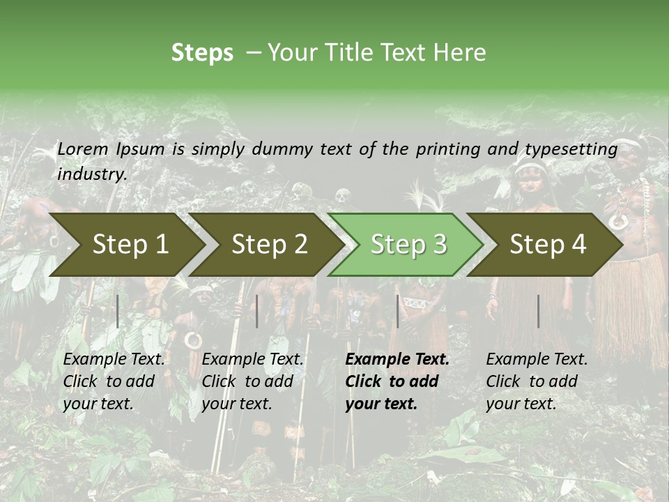 A Group Of Native People Standing In Front Of A Cave PowerPoint Template