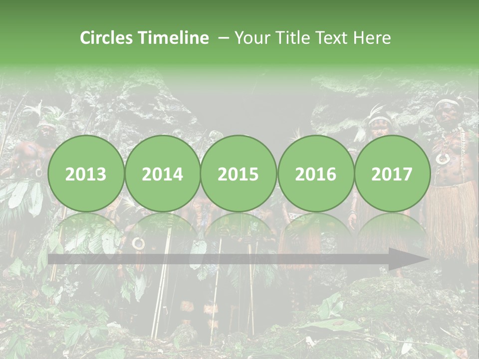 A Group Of Native People Standing In Front Of A Cave PowerPoint Template