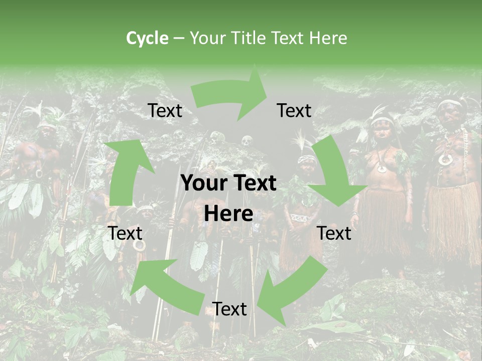 A Group Of Native People Standing In Front Of A Cave PowerPoint Template