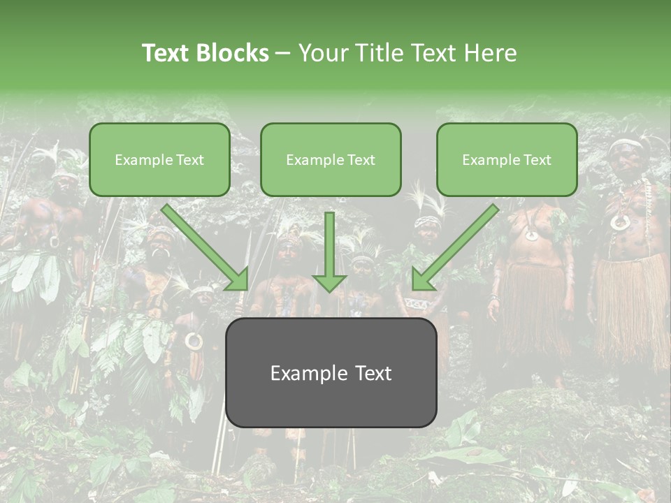 A Group Of Native People Standing In Front Of A Cave PowerPoint Template