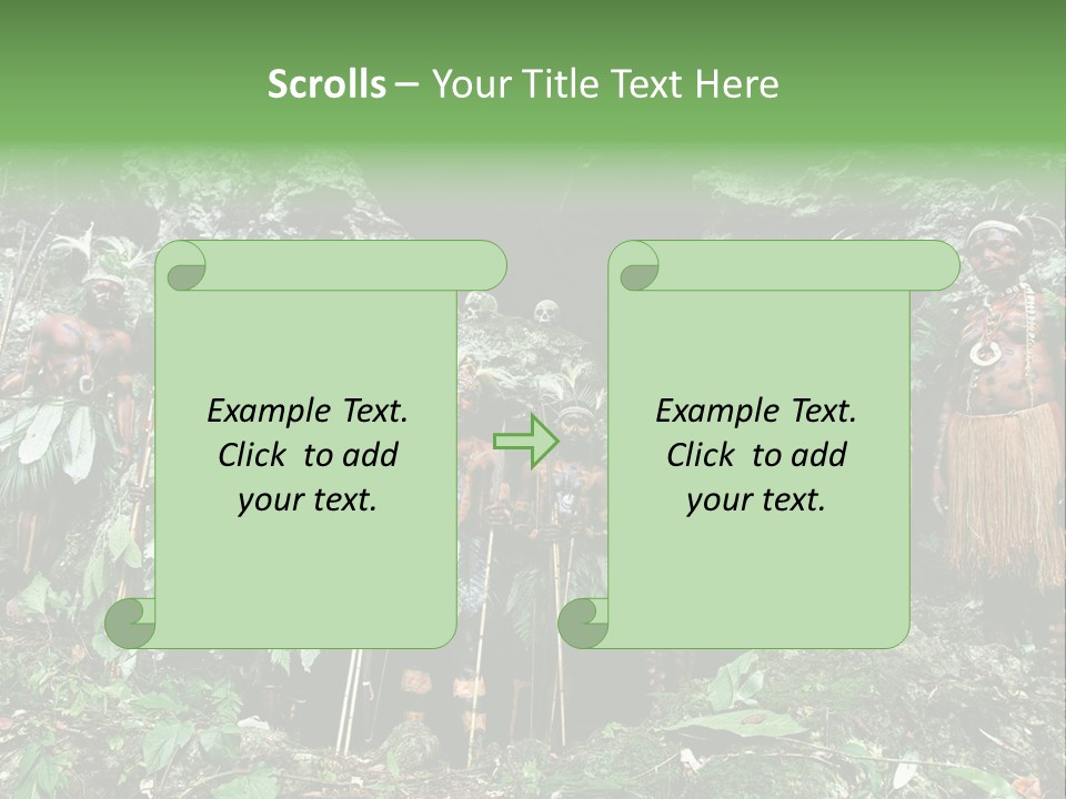 A Group Of Native People Standing In Front Of A Cave PowerPoint Template