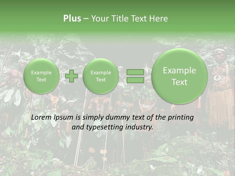 A Group Of Native People Standing In Front Of A Cave PowerPoint Template