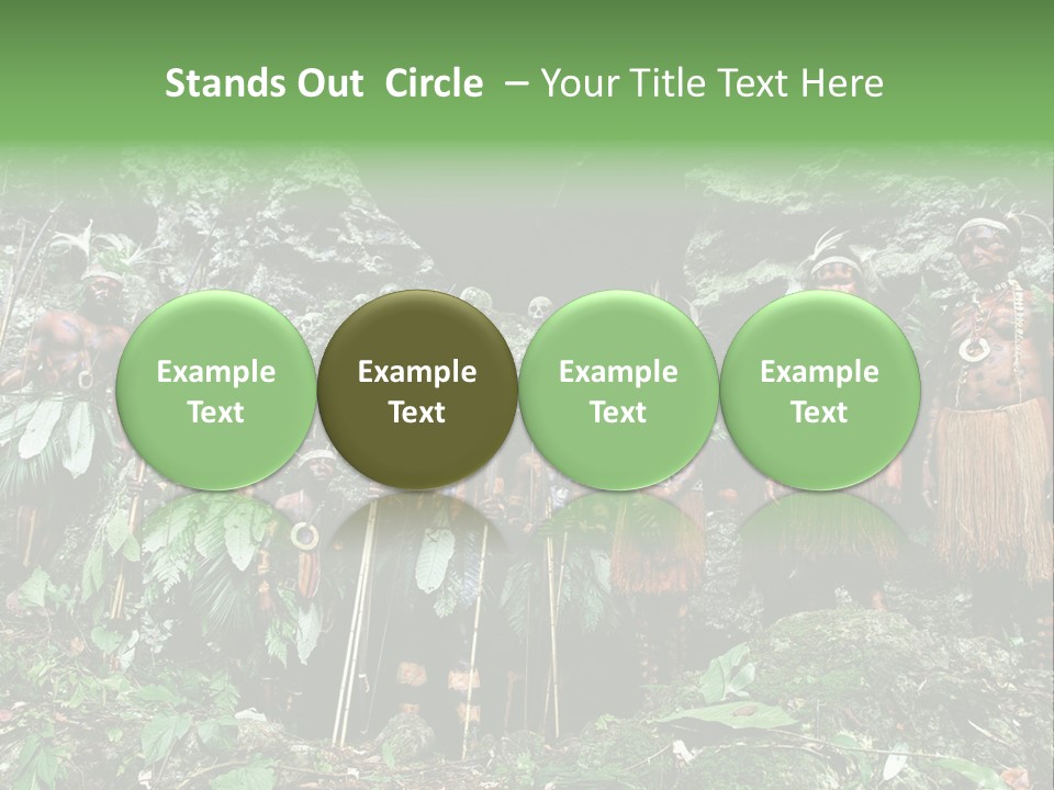 A Group Of Native People Standing In Front Of A Cave PowerPoint Template